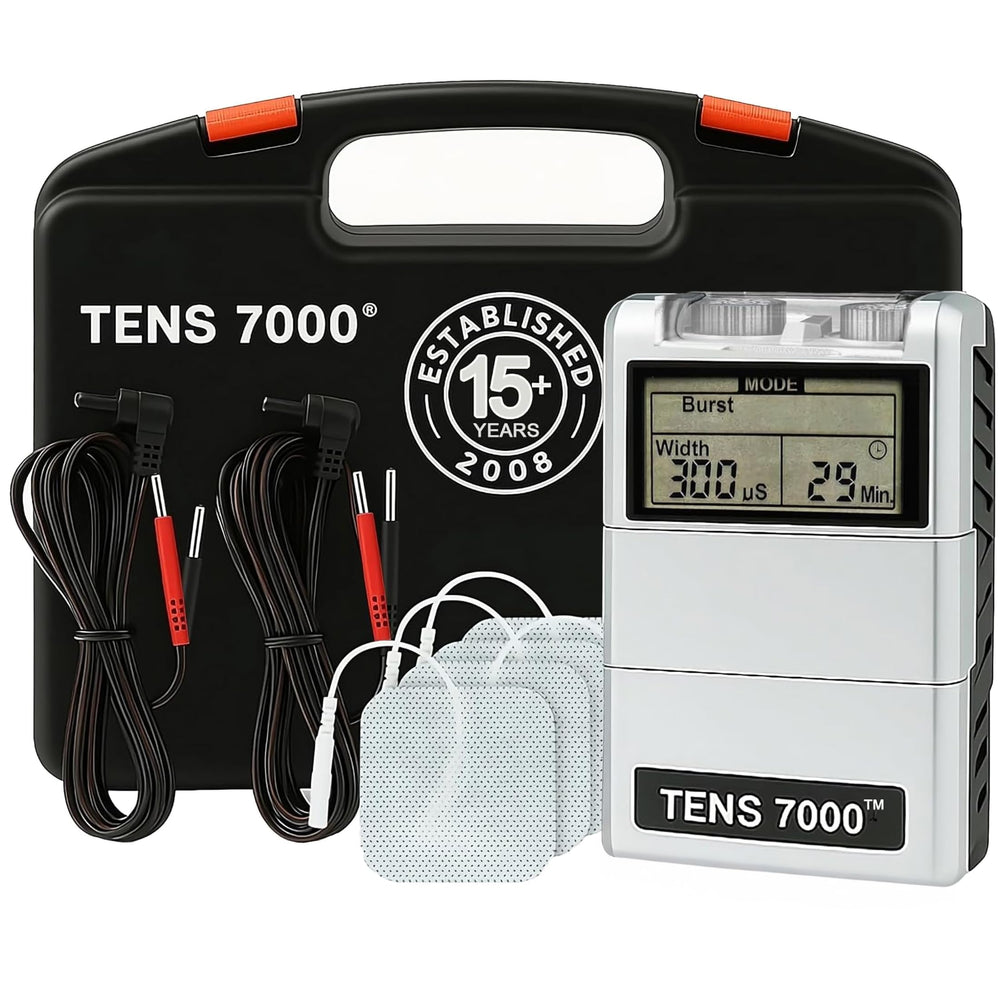 TENS 7000 unidad frontal con diseño compacto y fácil manejo