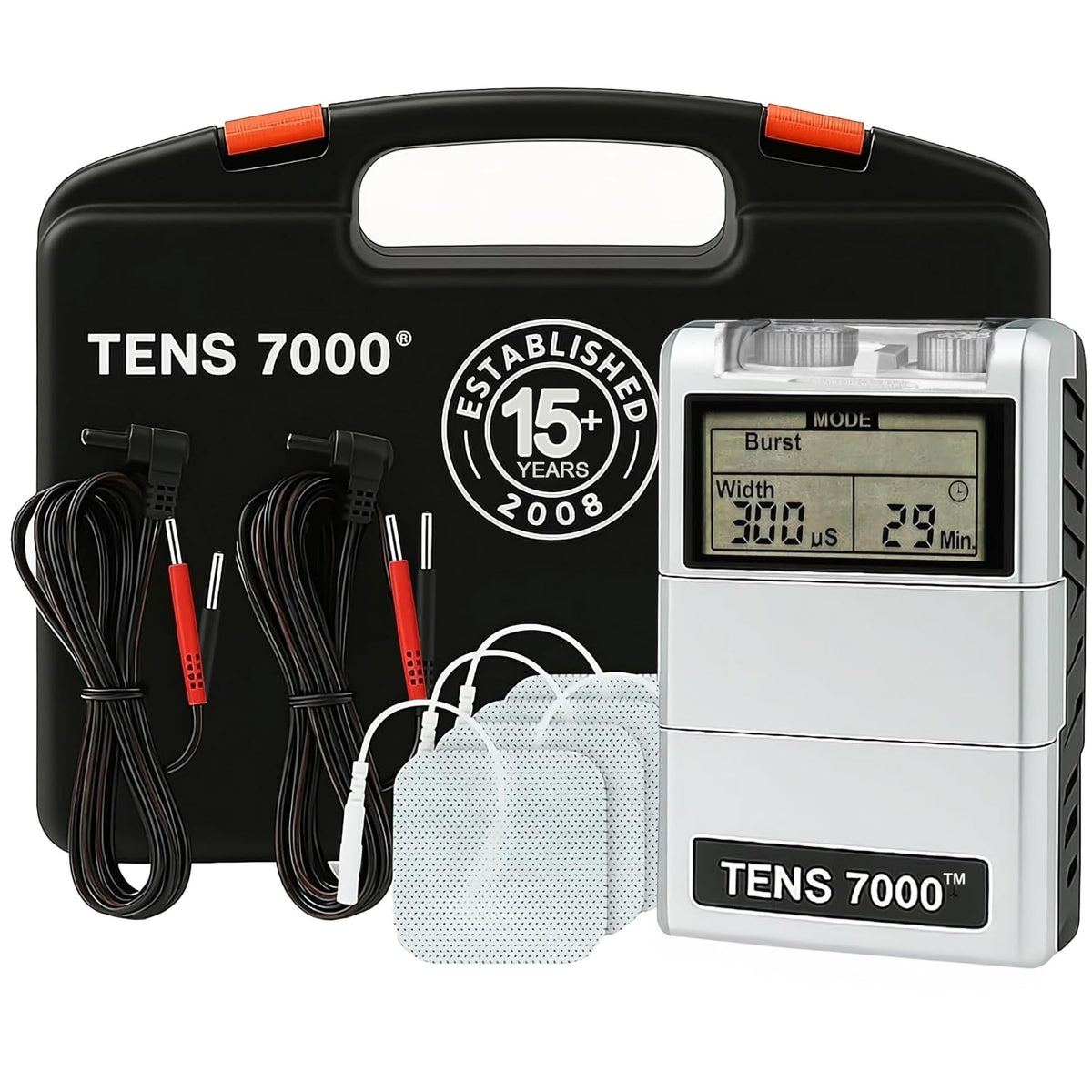 TENS 7000 unidad frontal con diseño compacto y fácil manejo