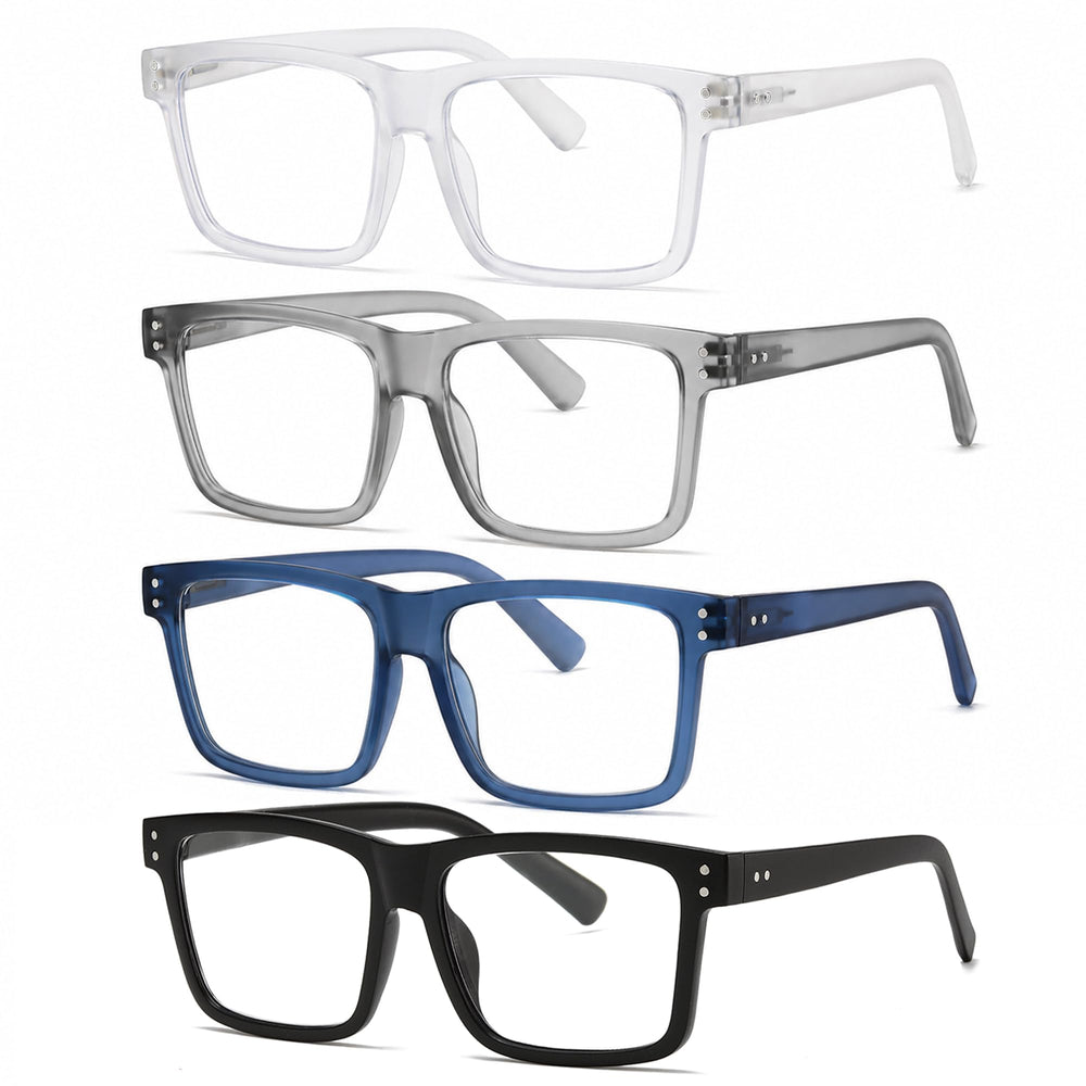 tenuopticss vista frontal del paquete de 4 gafas, práctico y elegante