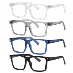 tenuopticss vista frontal del paquete de 4 gafas, práctico y elegante