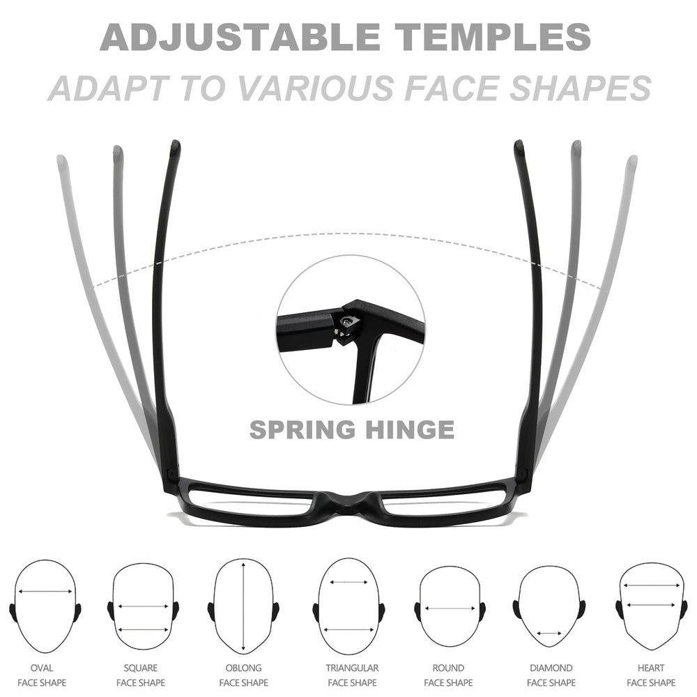tenuopticss hombre leyendo en oficina con gafas, comodidad prolongada