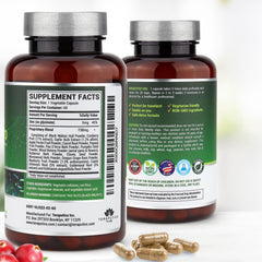 Teraputics IntestinePro mezcla de wormwood, nuez negra y clavo destacando ingredientes naturales