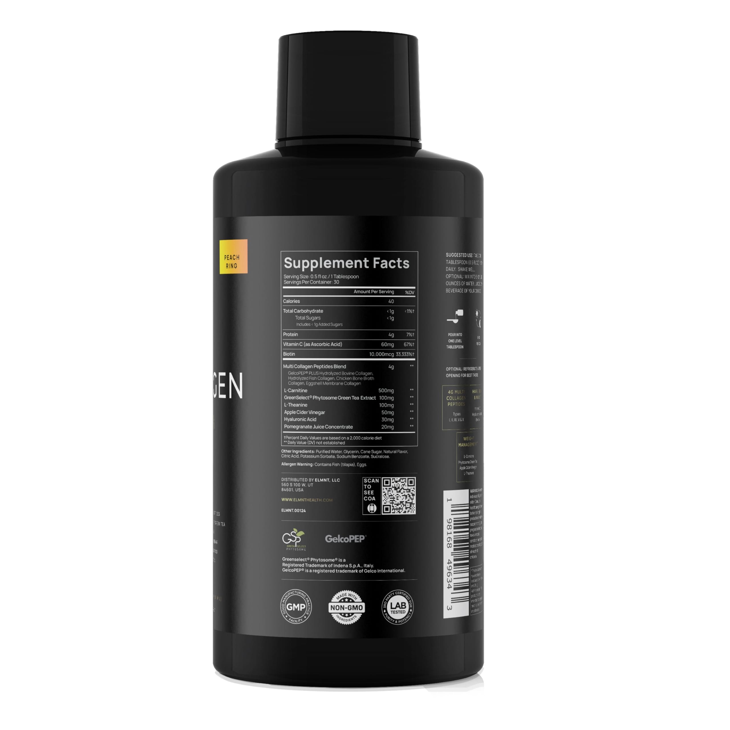TERRA ELMNT etiqueta con lista de ingredientes mostrando transparencia y calidad