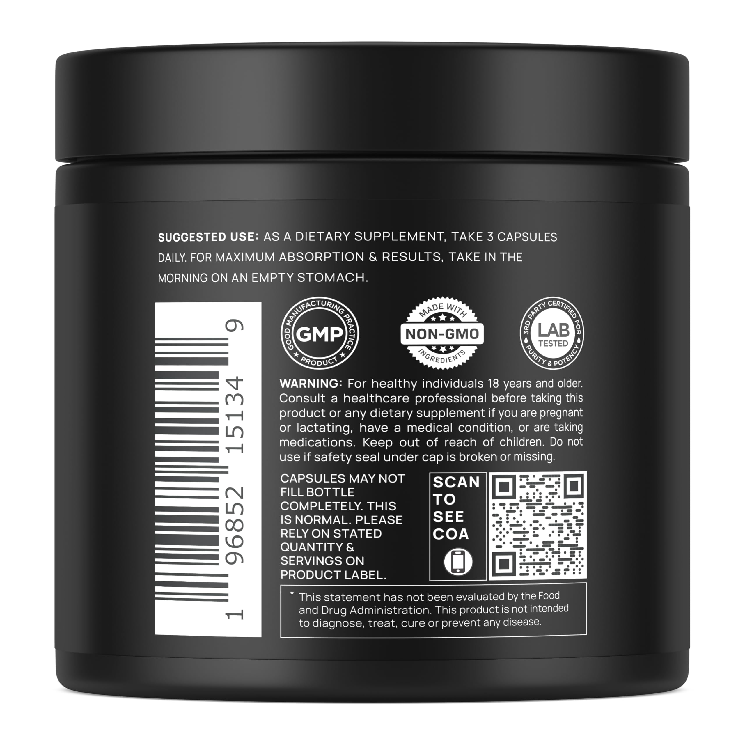 TERRA ELMNT etiqueta de ingredientes que destaca L‑Glutathione y Vitamina C