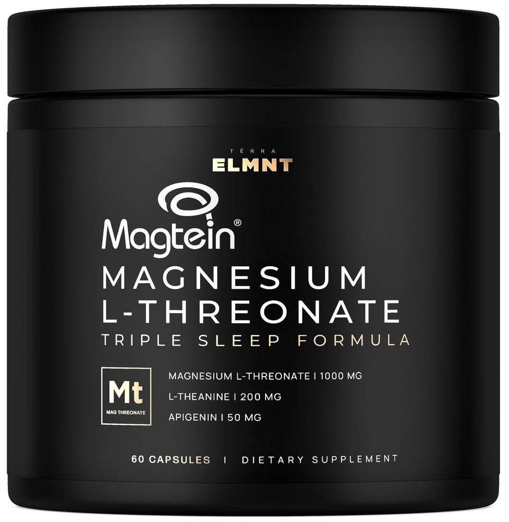 TERRA ELMNT envase frontal mostrando la fórmula Triple Sleep y beneficios claros