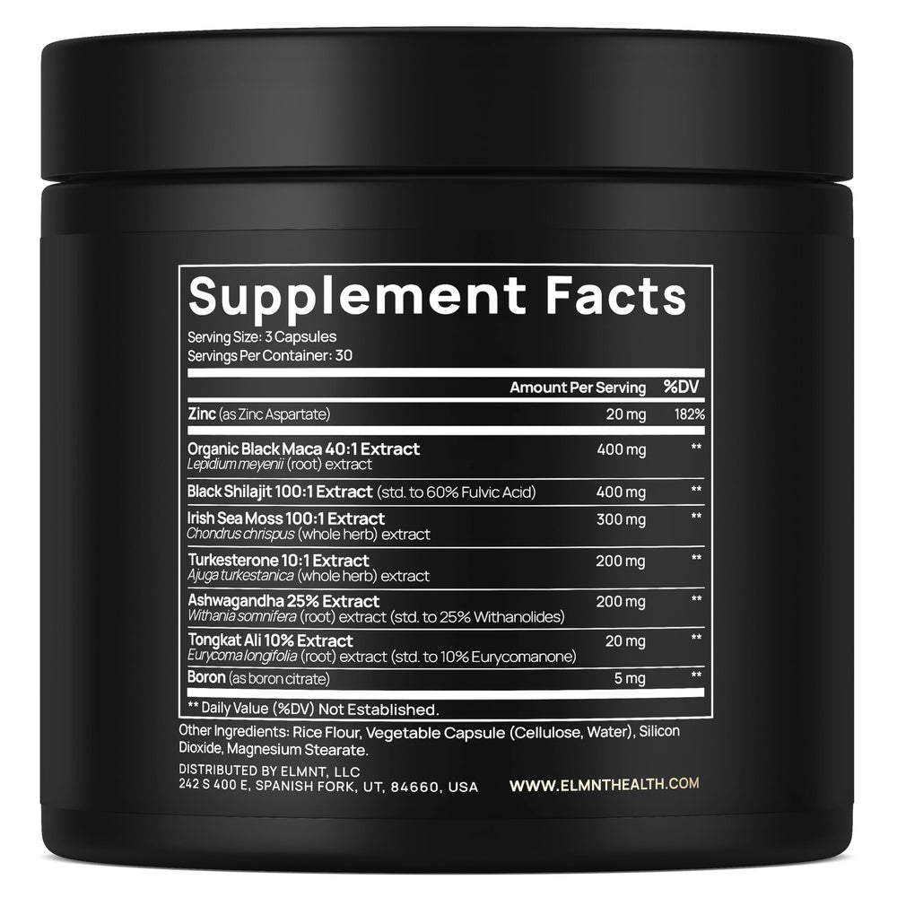 TERRA ELMNT ULTRA MALE botella en gimnasio junto a pesas mostrando uso activo