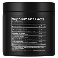 TERRA ELMNT ULTRA MALE botella en gimnasio junto a pesas mostrando uso activo