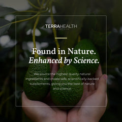 Terra Health presentación con caja y folleto explicativo indicando información clara