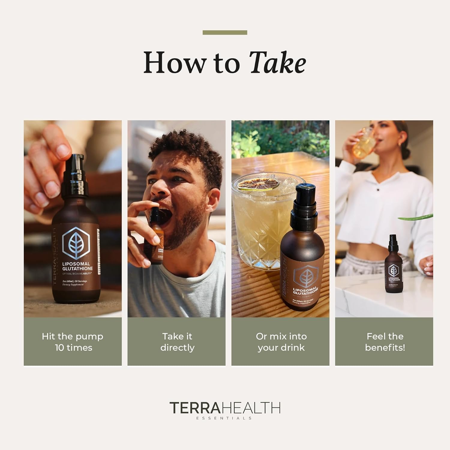Terra Health Essentials estilo de vida en cocina mostrando uso cotidiano