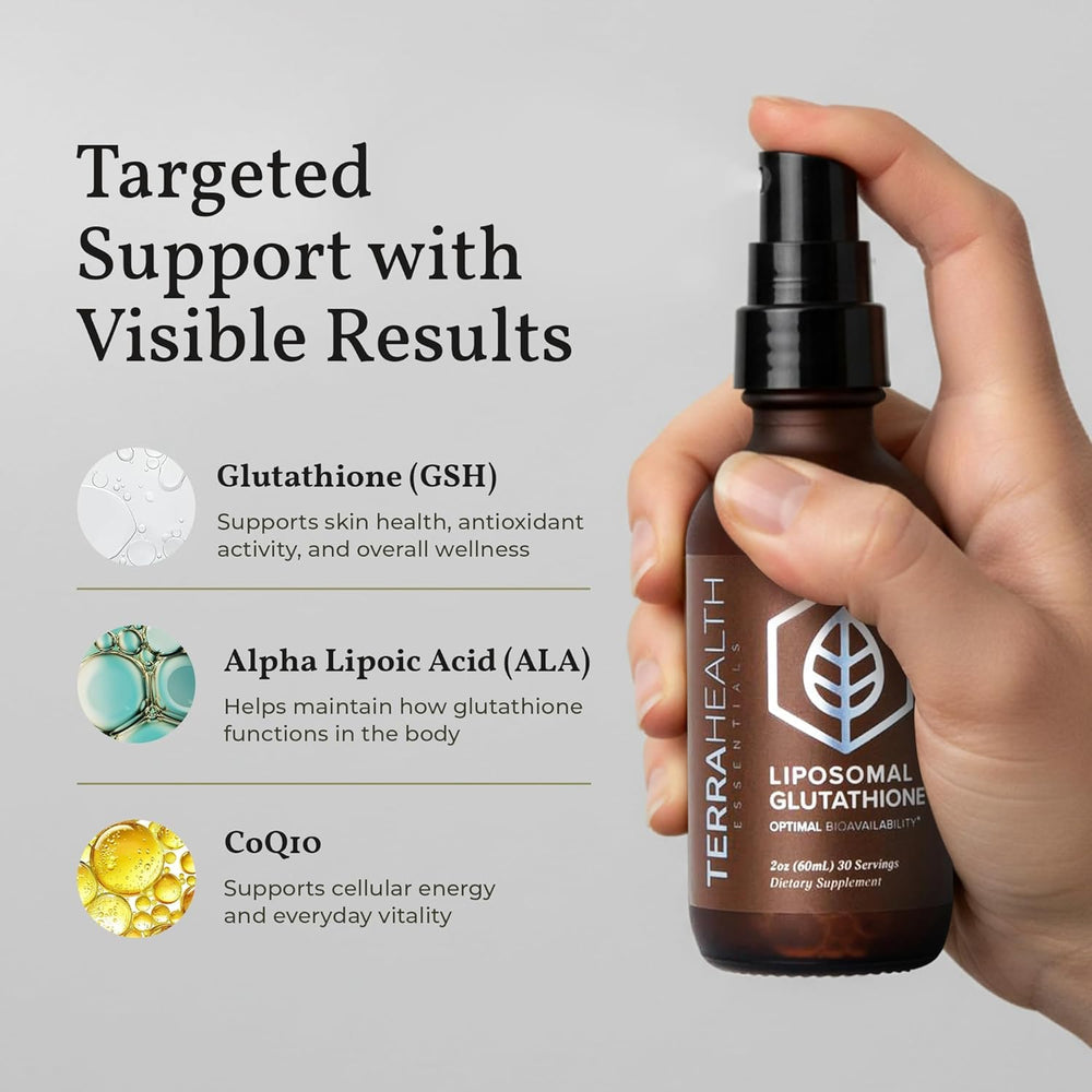 Terra Health Essentials etiqueta clara con ingredientes y beneficios