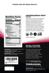 Terrasoul Superfoods polvo de ashwagandha textura fina ideal para mezclar