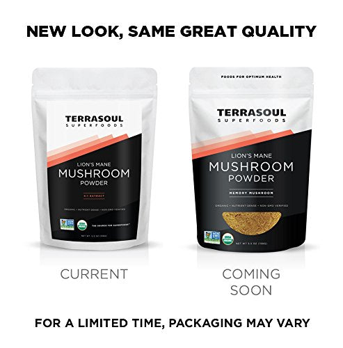 Terrasoul Superfoods etiqueta con certificaciones USDA y pruebas de laboratorio