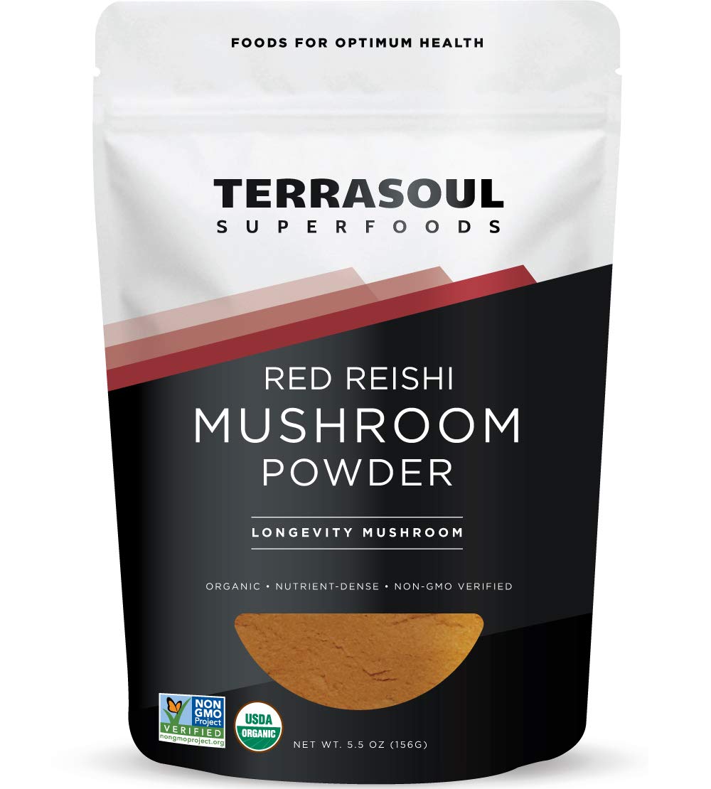 Terrasoul Superfoods frente del empaque mostrando sello orgánico y beneficio práctico