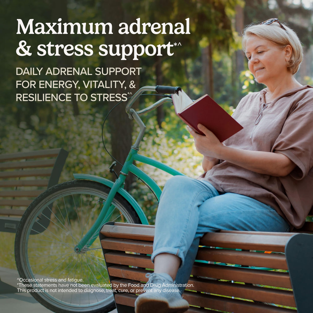 Terry Naturally Adrenaplex etiqueta trasera con ingredientes para revisión rápida