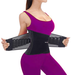 TESETON faja lumbar frontal mostrando cobertura amplia y soporte