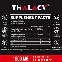 Thalacy primer plano de softgel que muestra textura y fácil ingestión