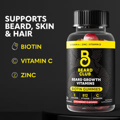 The Beard Club primer plano de textura de gomita, textura masticable y calidad
