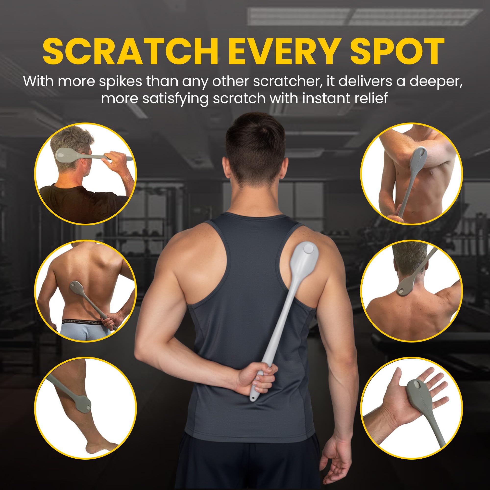 The Body Scratcher detalle del cabezal suave para zonas delicadas con confort