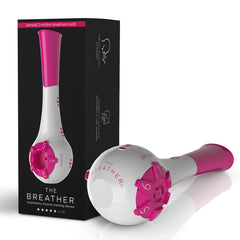 The Breather Pink vista frontal mostrando diseño portátil y fácil uso