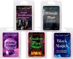 The Candle Daddy pack frontal mostrando las cinco latas y beneficio variedad