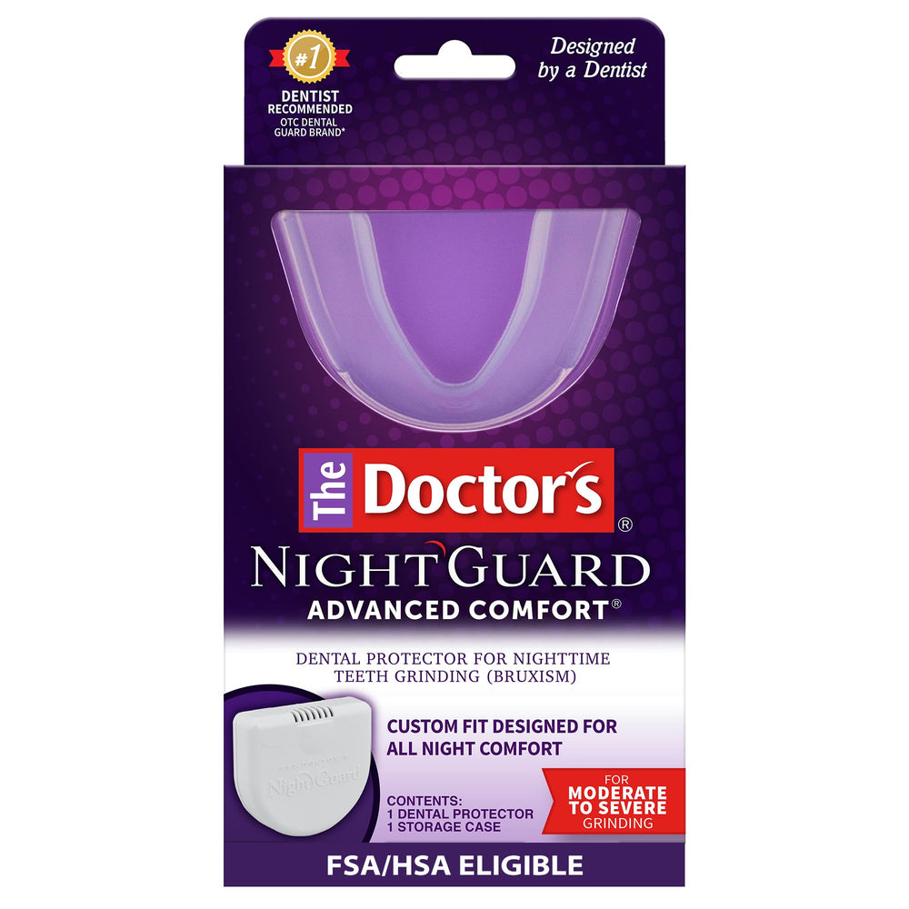 The Doctor's empaque frontal del NightGuard mostrando producto y beneficio de protección