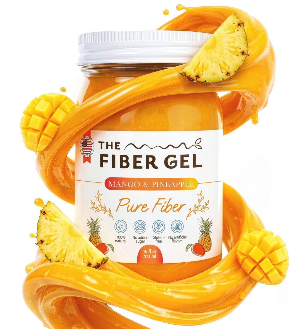 The Fiber Gel frasco frontal muestra etiqueta clara y beneficio práctico