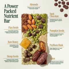 The Forward Bar primer plano de semillas enteras que aportan proteína completa