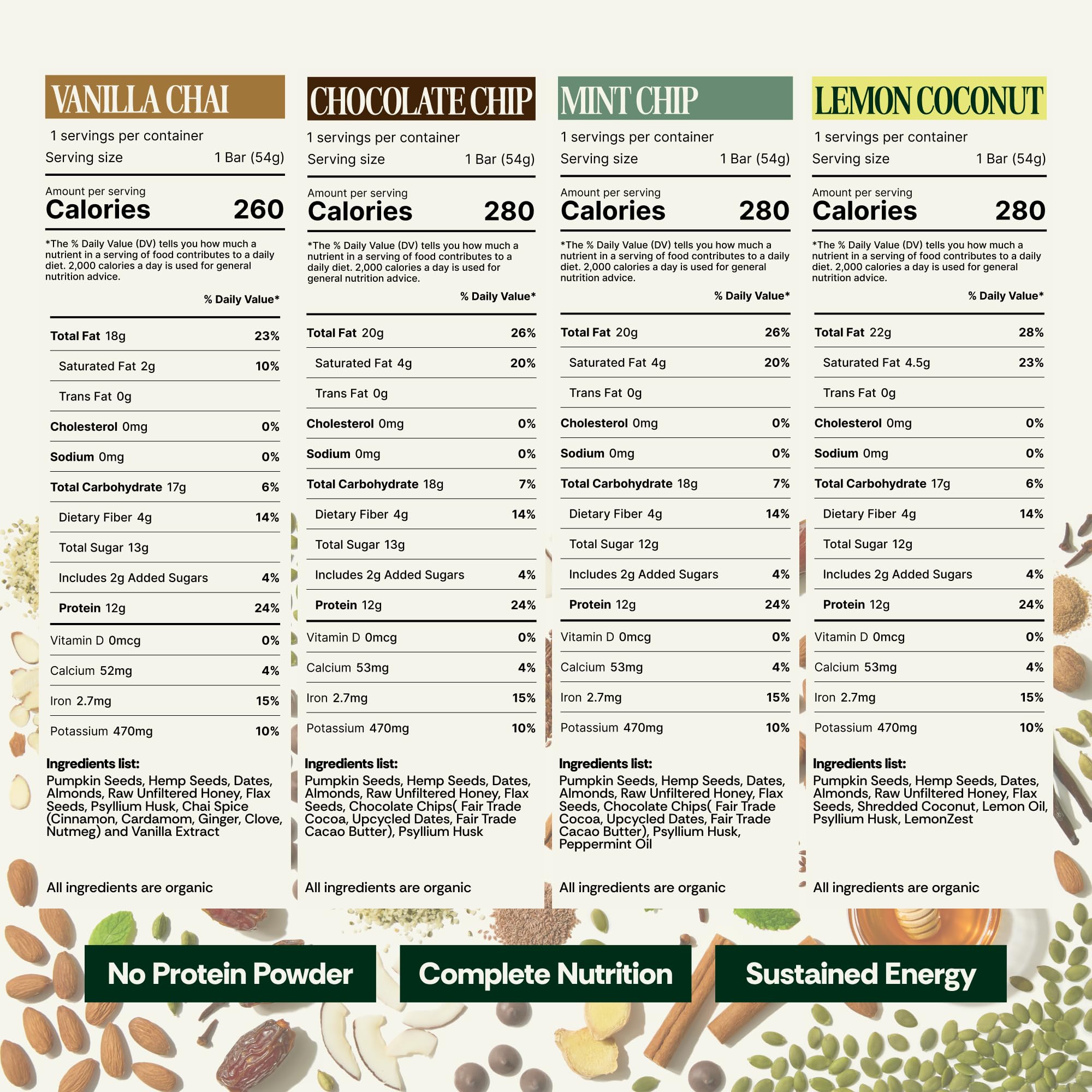 The Forward Bar textura cercana de semillas y nueces, nutritiva y natural