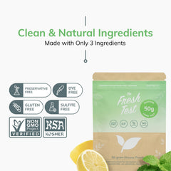 The Fresh Test etiqueta de ingredientes para ver lista sin aditivos ni transgénicos