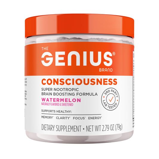 The Genius Brand envase frontal mostrando diseño y 15 servicios, facilita identificar producto