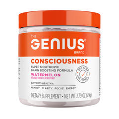 The Genius Brand envase frontal mostrando diseño y 15 servicios, facilita identificar producto