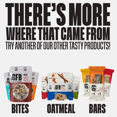 The GFB snack en contexto de viaje sobre asiento de coche, perfecto para roadtrips