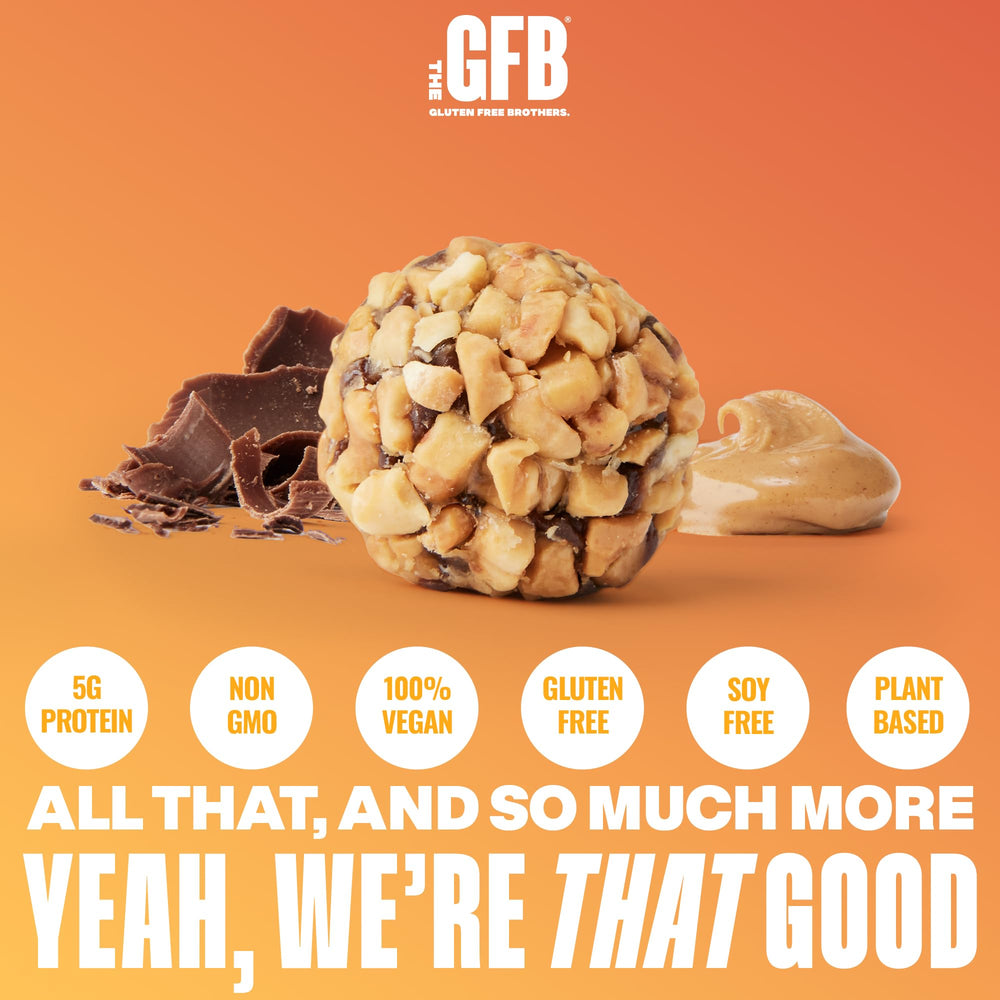 The GFB textura del bocado con chocolate y trozos de maní, placer masticable