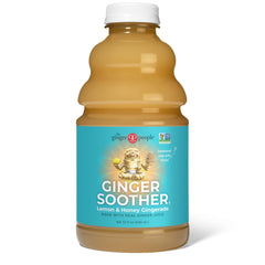 The Ginger People botella frontal mostrando diseño y tamaño con beneficios digestivos