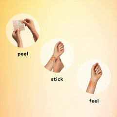 The Good Patch parche aplicado en brazo demostrando uso discreto y libre movimiento