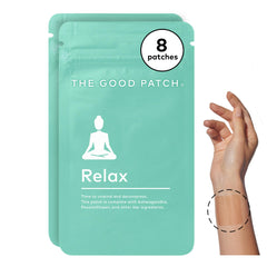 The Good Patch empaque frontal mostrando caja y cantidad, beneficio de portabilidad