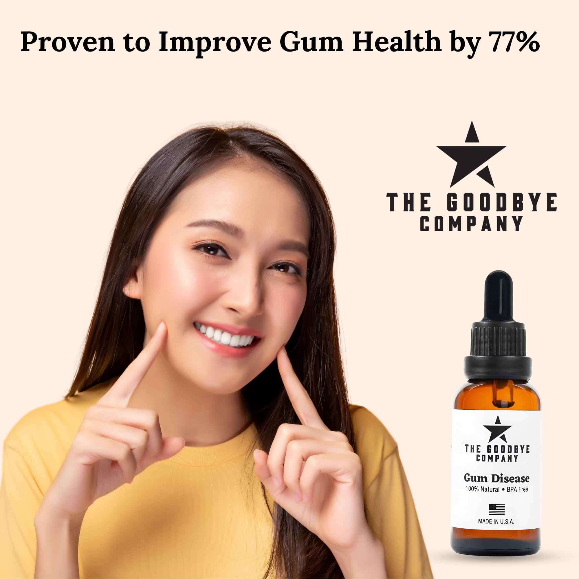 The Goodbye Company uso familiar en baño, promoviendo cuidado gingival
