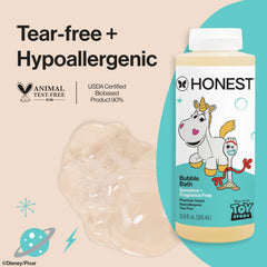 The Honest Company etiqueta en detalle mostrando ingredientes suaves beneficiosos