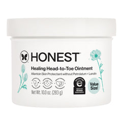 The Honest Company empaque frontal mostrando tamaño y etiqueta, confianza en la seguridad