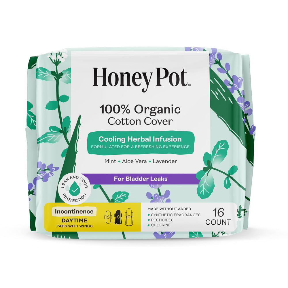 The Honey Pot Company vista frontal del paquete con protección discreta