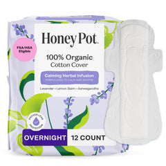 The Honey Pot Company toalla nocturna frontal mostrando cobertura y confort