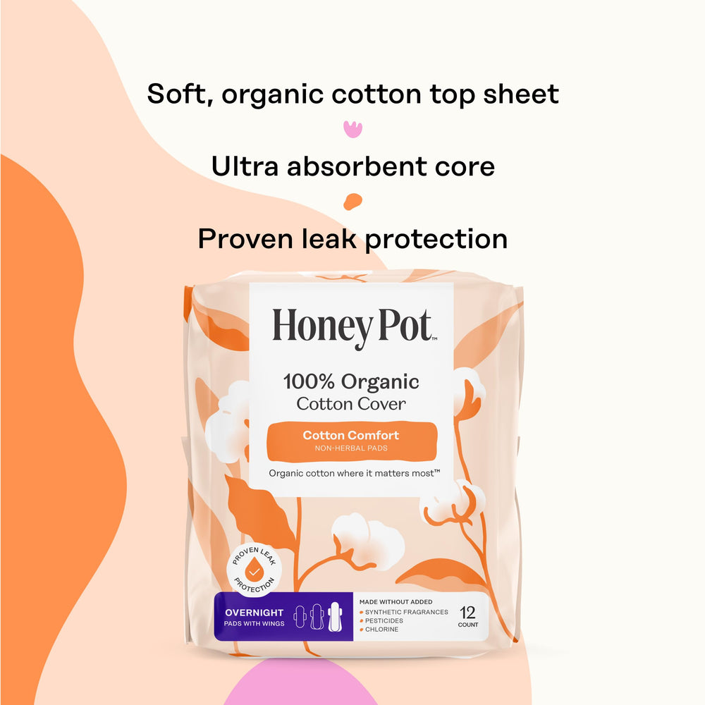 The Honey Pot Company alas extendidas fijas, sujeción estable y menor riesgo de fugas