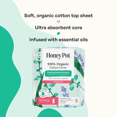 The Honey Pot Company almohadilla en uso con alas para sujeción segura