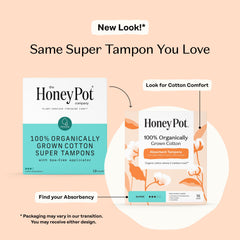 The Honey Pot Company detalle del aplicador suave, inserción cómoda