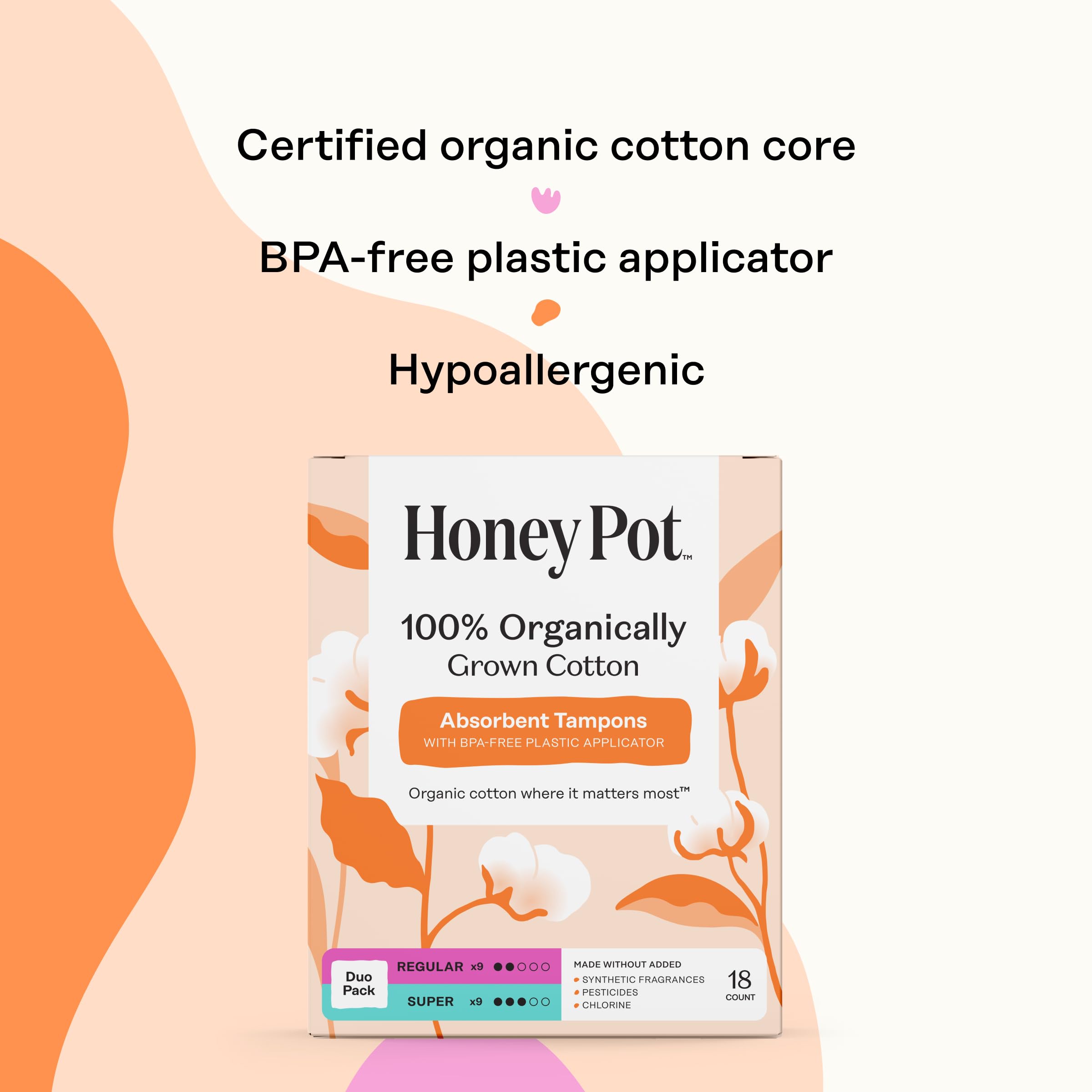 The Honey Pot Company aplicador texturizado para inserción cómoda y segura