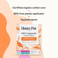 The Honey Pot Company aplicador texturizado para inserción cómoda y segura