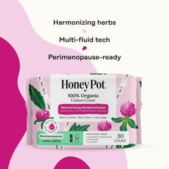 The Honey Pot Company protector frente a mano para comparar tamaño y cobertura