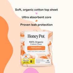The Honey Pot Company comparación de tamaño para evaluar cobertura