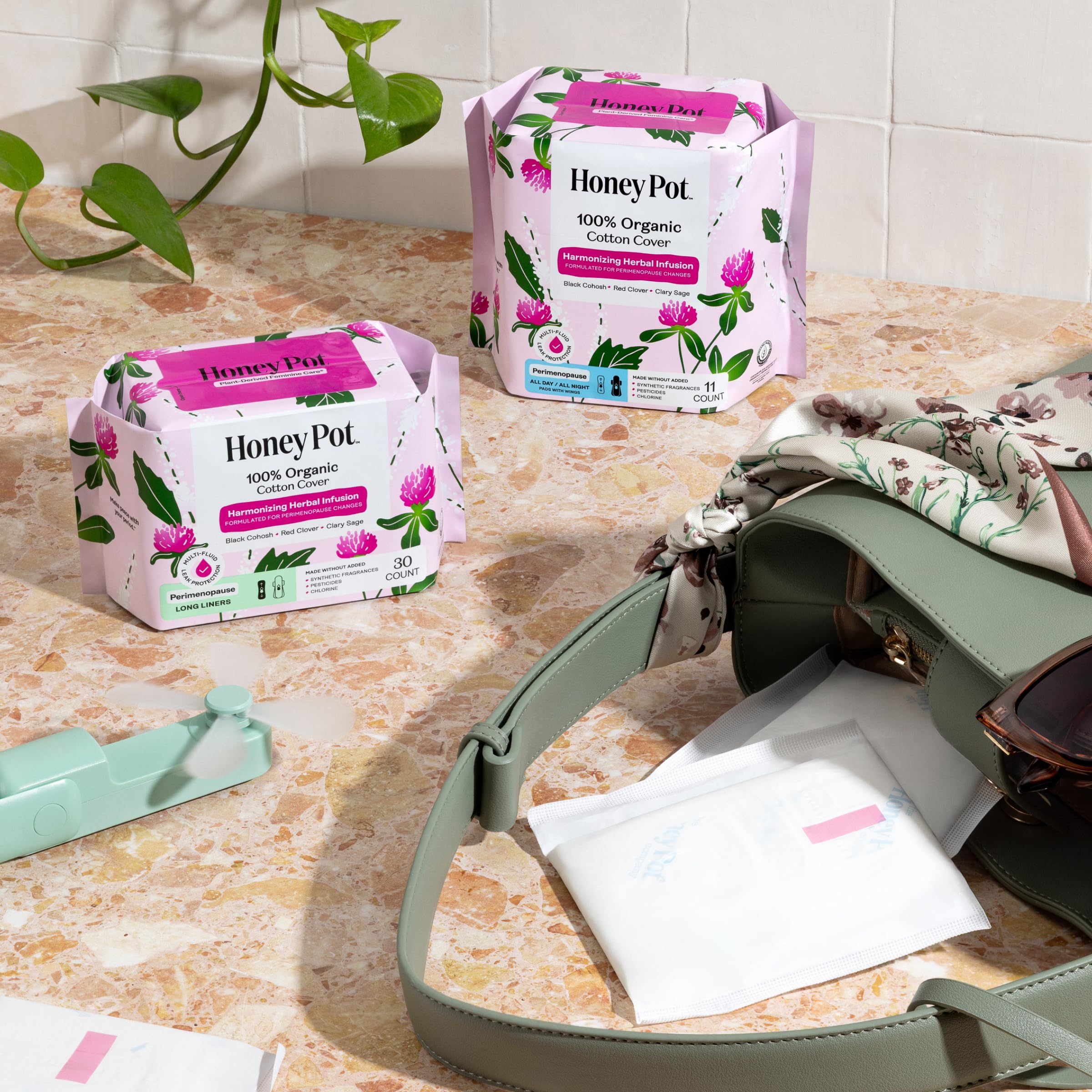 The Honey Pot Company: empaque mostrando materiales y sostenibilidad