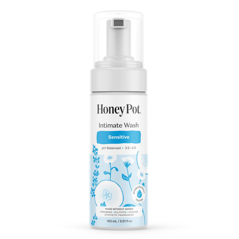 The Honey Pot Company frente del producto mostrando envase y marca, limpieza segura